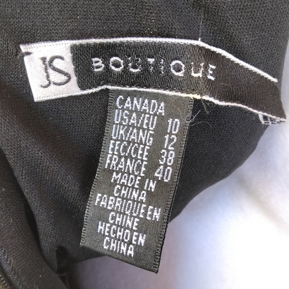 Nordstrom JS Boutique Black All Over Sequin Sheath Midi Dress Size 10 - Picture 8 of 9